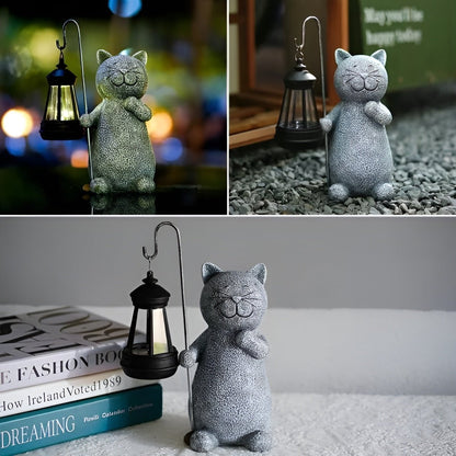 LUXKITTY Solar Cat Statue