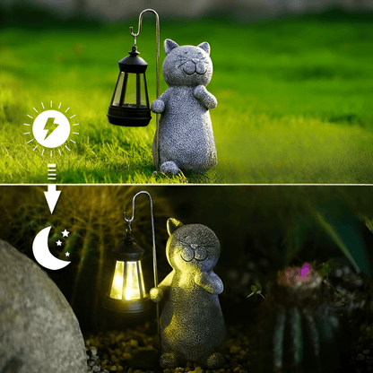 LUXKITTY Solar Cat Statue