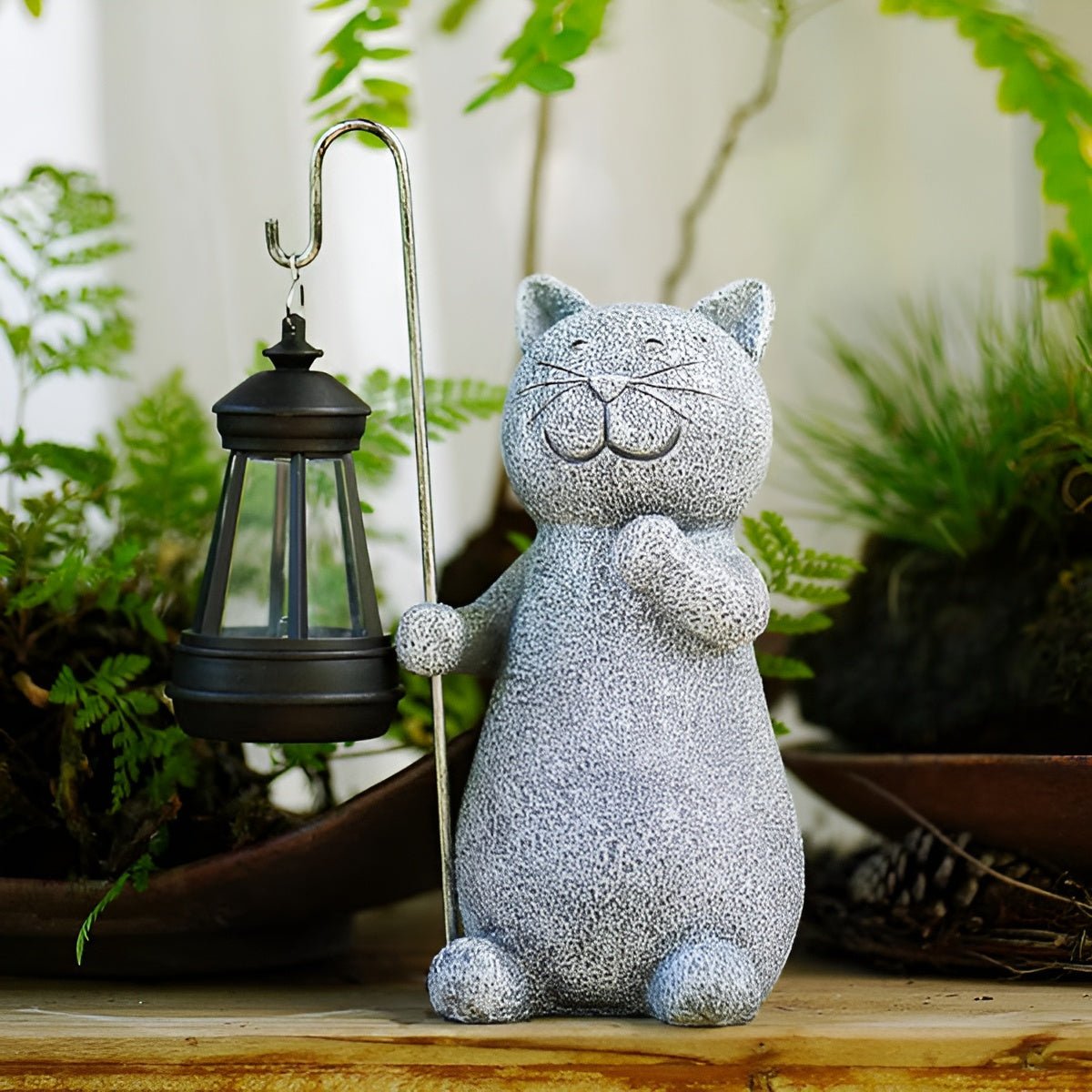 LUXKITTY Solar Cat Statue