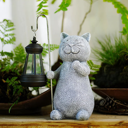 LUXKITTY Solar Cat Statue