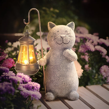 LUXKITTY Solar Cat Statue