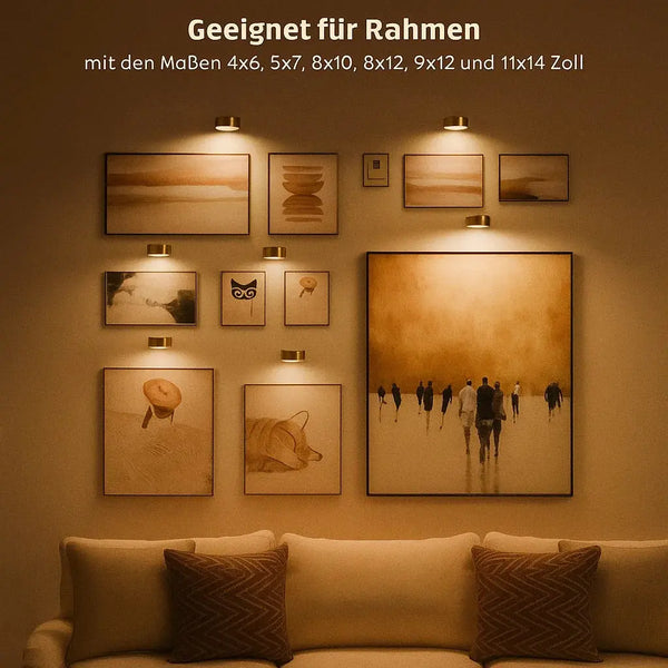 Magnetic Picture Light, Cordless Dimmable LED Picture Lamp with Remote & Color Modes for Frames