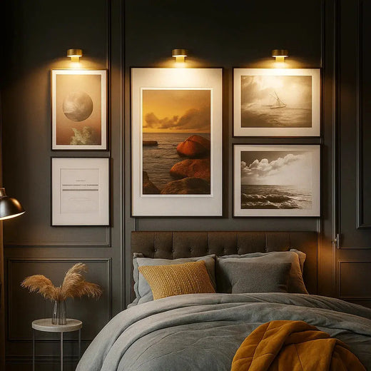 Magnetic Picture Light, Cordless Dimmable LED Picture Lamp with Remote & Color Modes for Frames