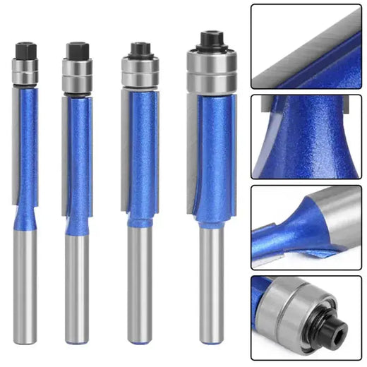 Deburring Tool Set, 4 Piece Deburring & Polishing Bits with Double Bearing for Wood, Metal & Plastic