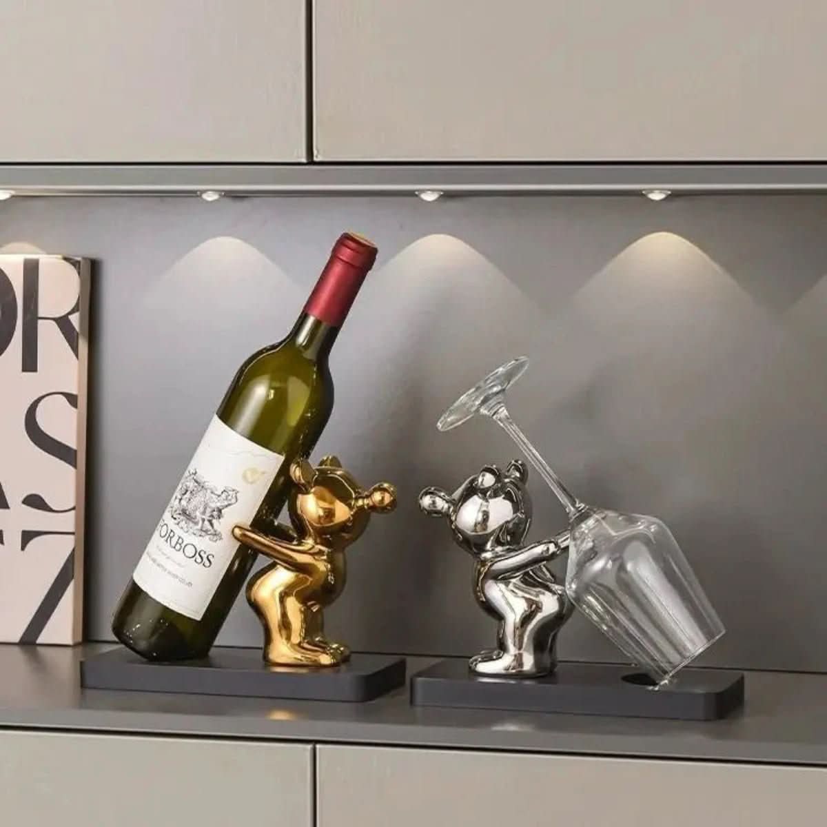 BEARWINE Rack Playful Ceramic Wine Rack