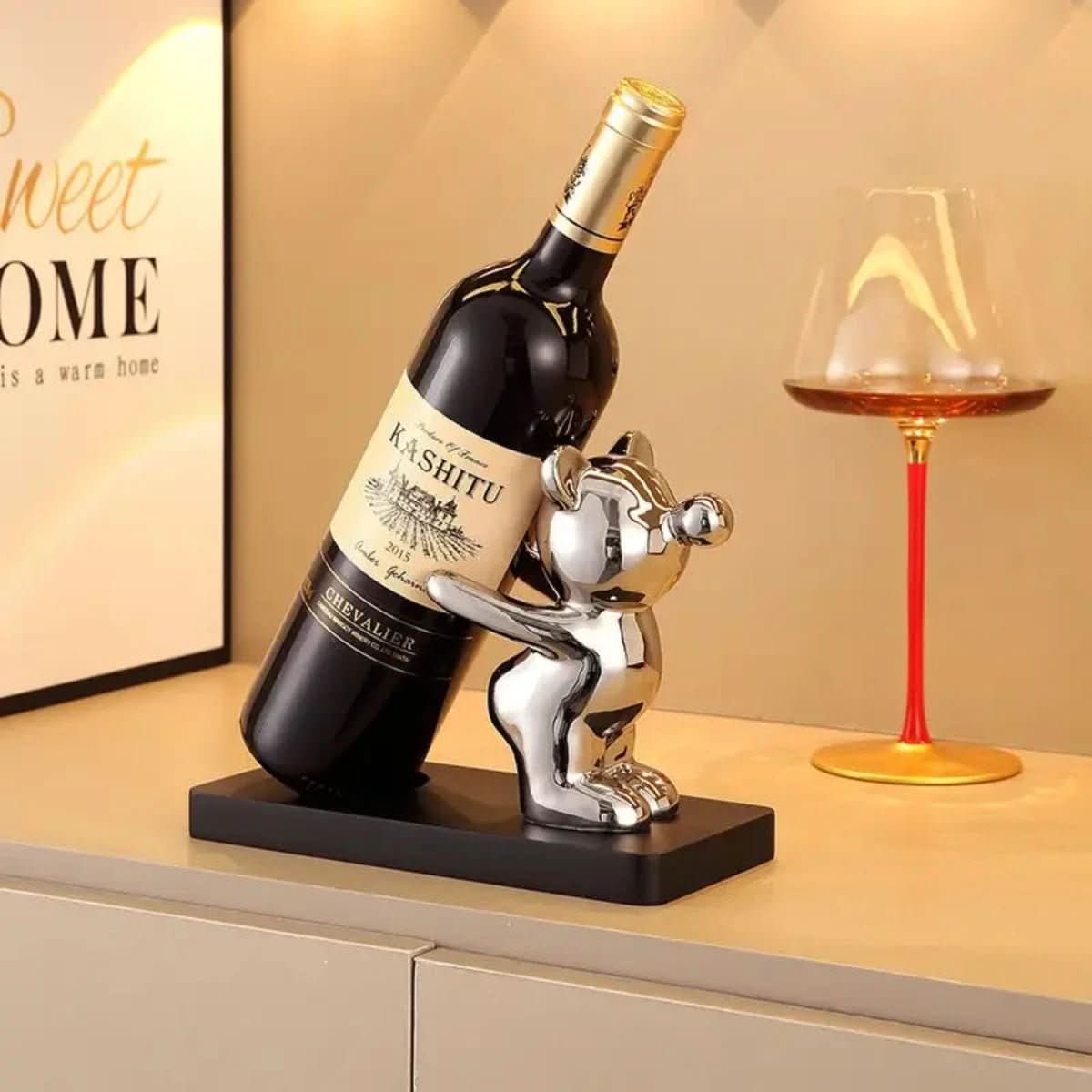 BEARWINE Rack Playful Ceramic Wine Rack