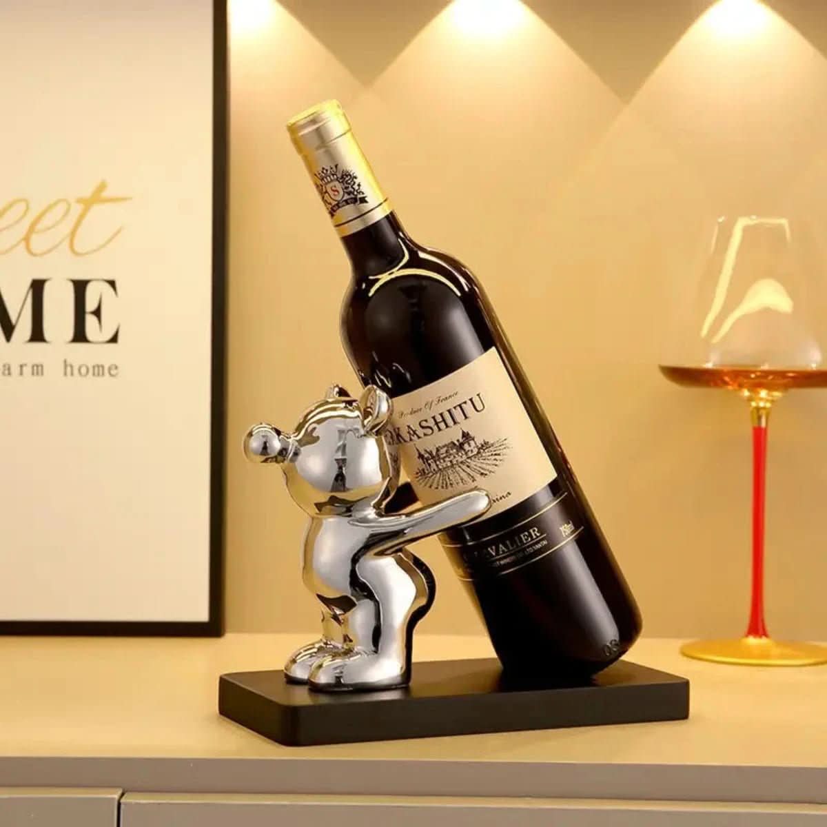 BEARWINE Rack Playful Ceramic Wine Rack