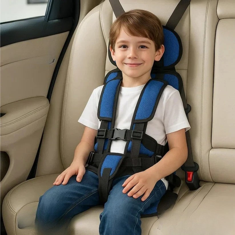 Foldable Travel Booster Seat for Kids with Harness