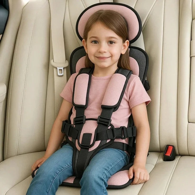 Foldable Travel Booster Seat for Kids with Harness