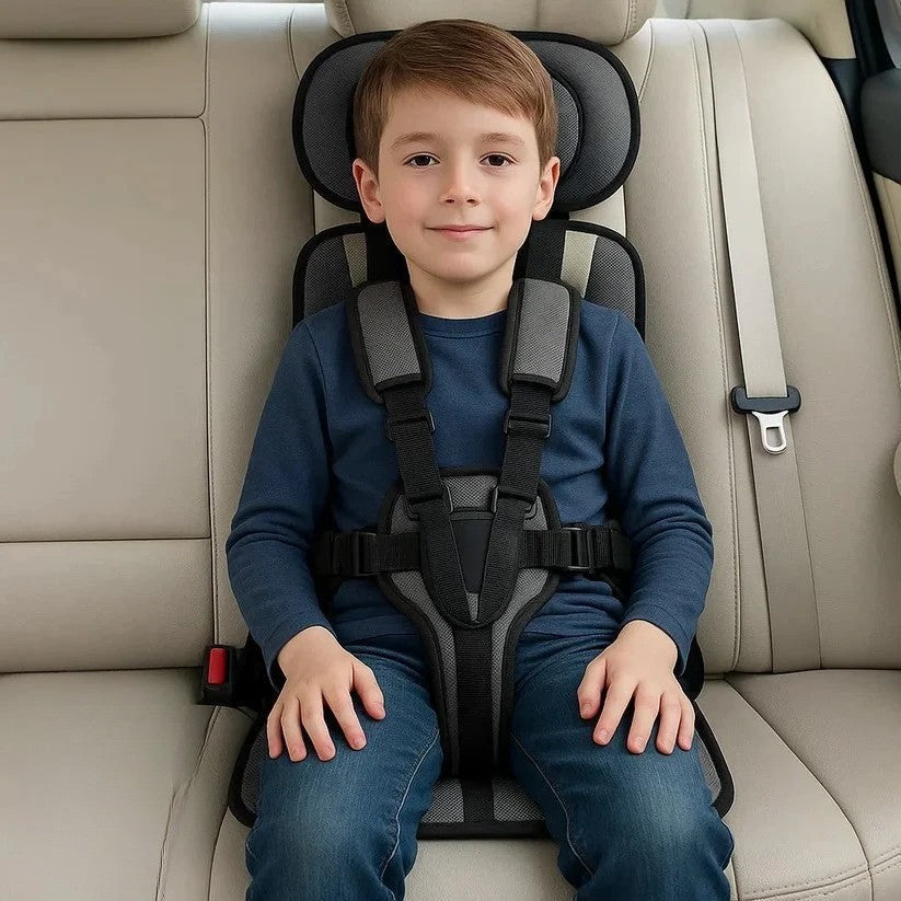 Foldable Travel Booster Seat for Kids with Harness
