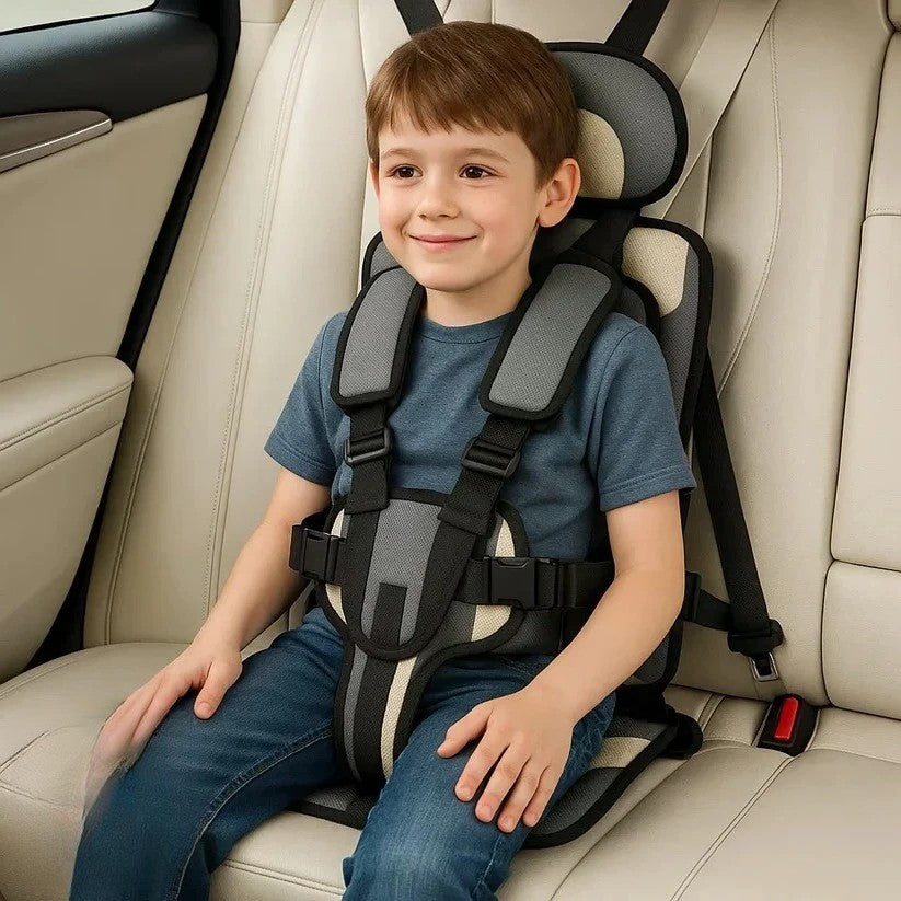 Foldable Travel Booster Seat for Kids with Harness