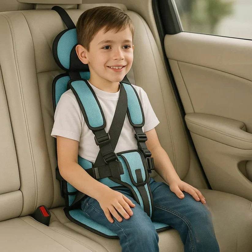 Foldable Travel Booster Seat for Kids with Harness