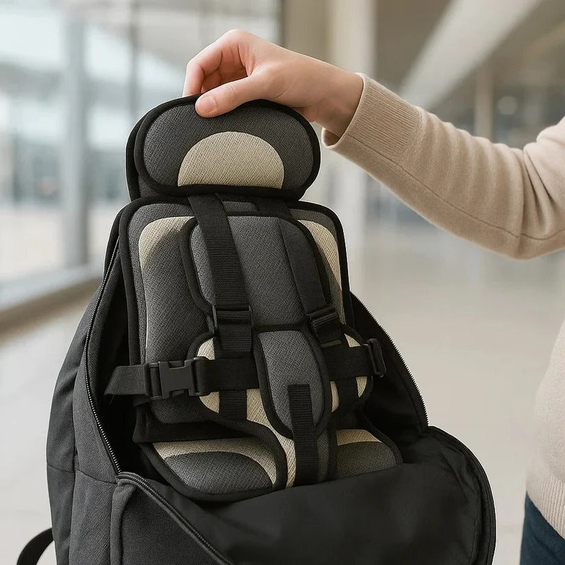 Foldable Travel Booster Seat for Kids with Harness