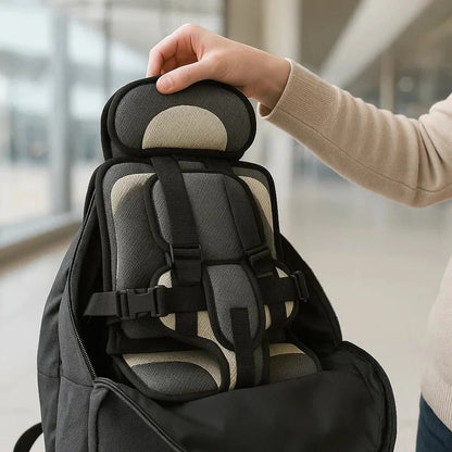 Foldable Travel Booster Seat for Kids with Harness