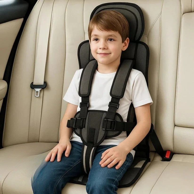 Foldable Travel Booster Seat for Kids with Harness