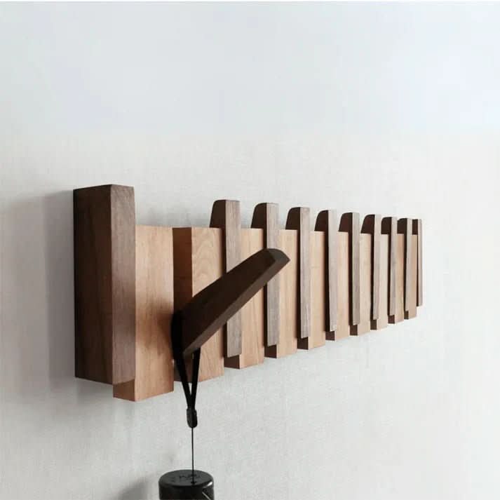 HARMONYCOAT Wall Rack Artistic Wooden Coat