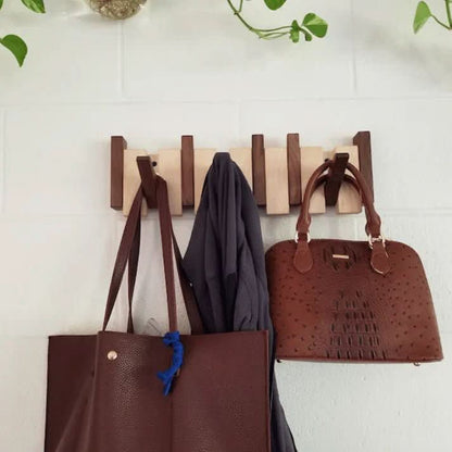 HARMONYCOAT Wall Rack Artistic Wooden Coat