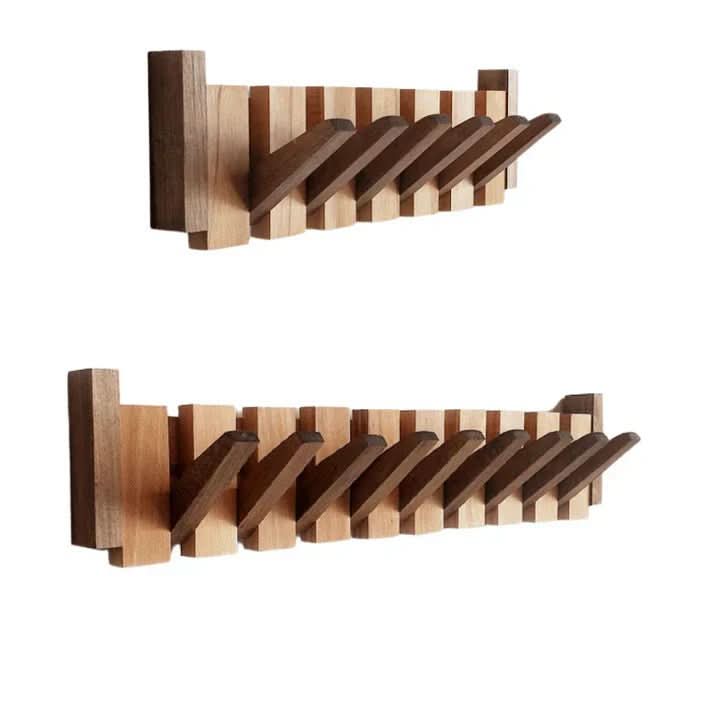 HARMONYCOAT Wall Rack Artistic Wooden Coat