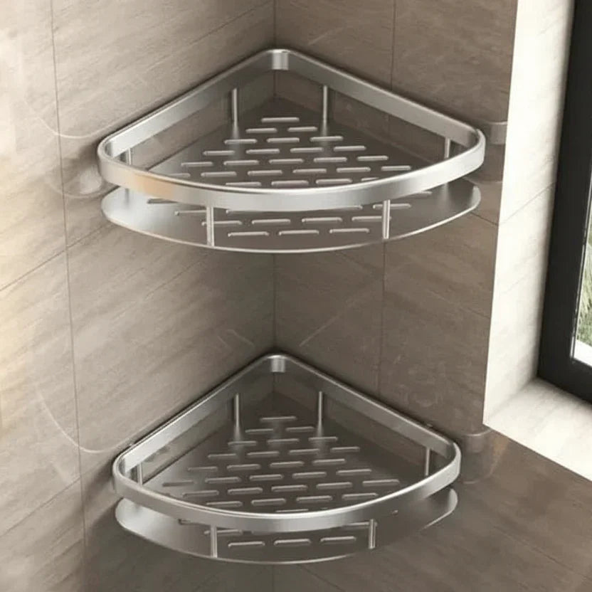 Self-Adhesive Bathroom Shelf, No Drilling & Stainless Steel
