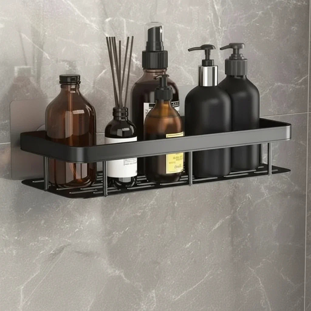 Self-Adhesive Bathroom Shelf, No Drilling & Stainless Steel