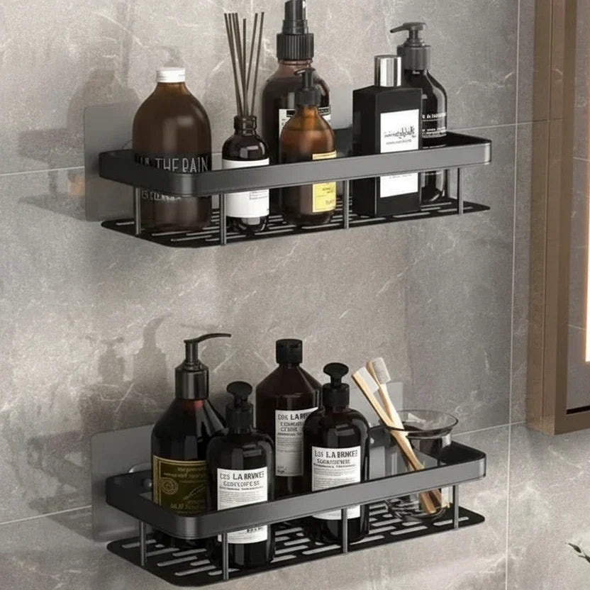 Self-Adhesive Bathroom Shelf, No Drilling & Stainless Steel