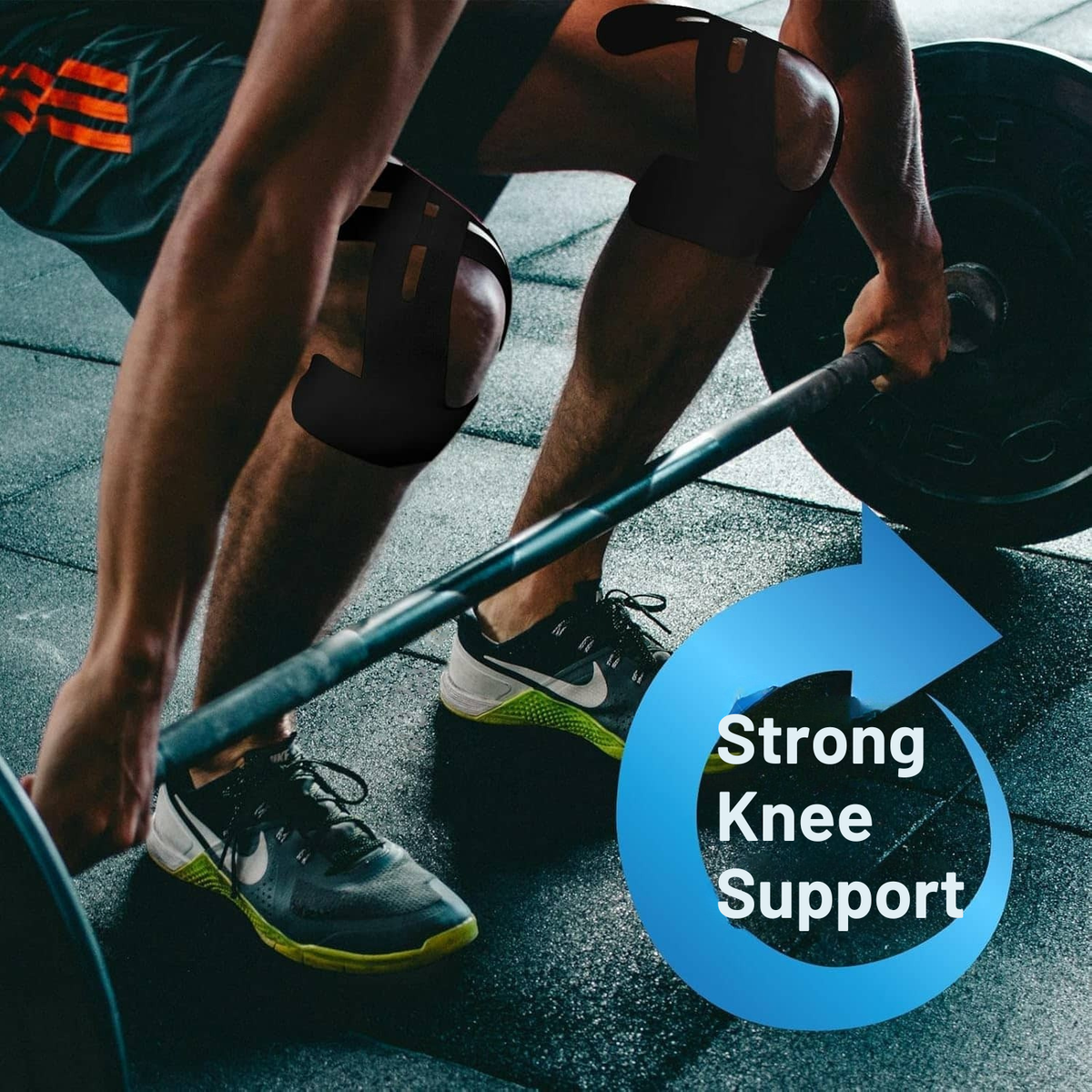 Pre-Cut Kinesiology Tape for Knee Support, Breathable