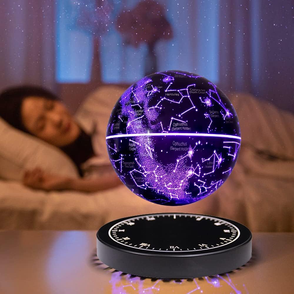 Rotating Floating Constellation Lamp, Magnetic Levitation