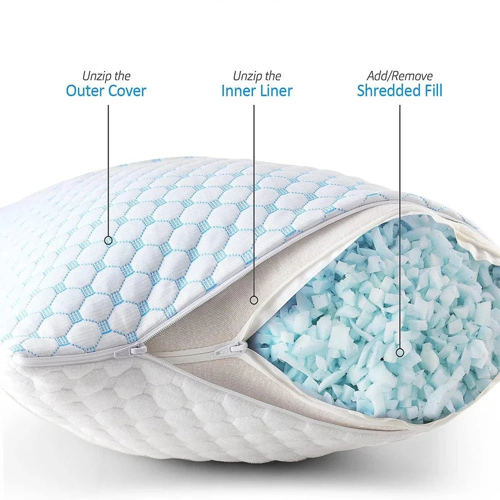 CLOUDREST Adjustable Cooling Sleep Pillow