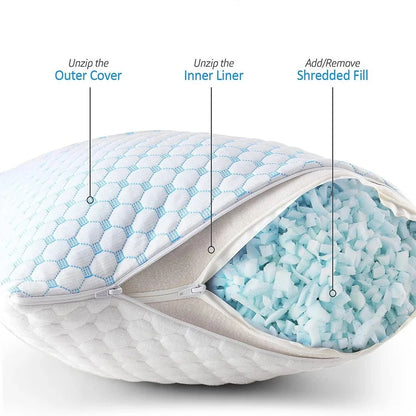 CLOUDREST Adjustable Cooling Sleep Pillow