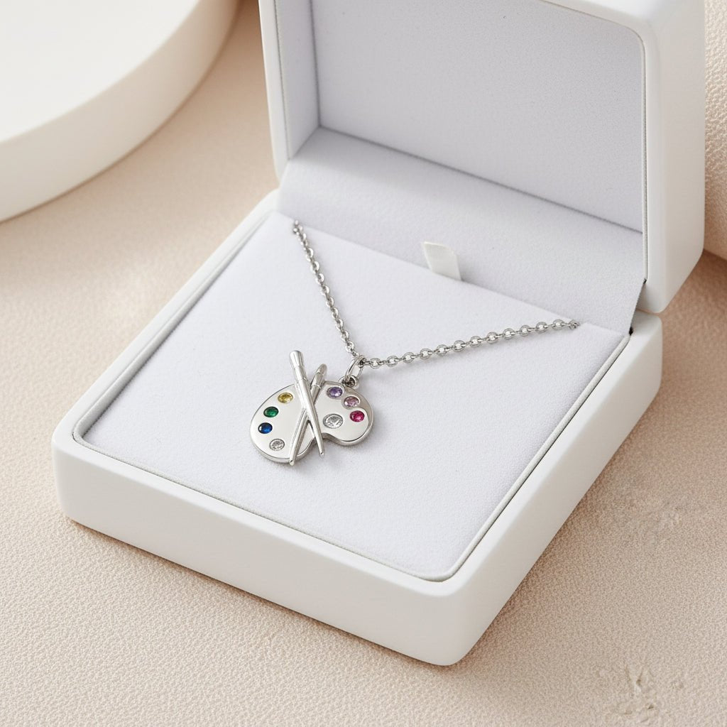 ARTLOOP Artistic Gemstone Palette Necklace