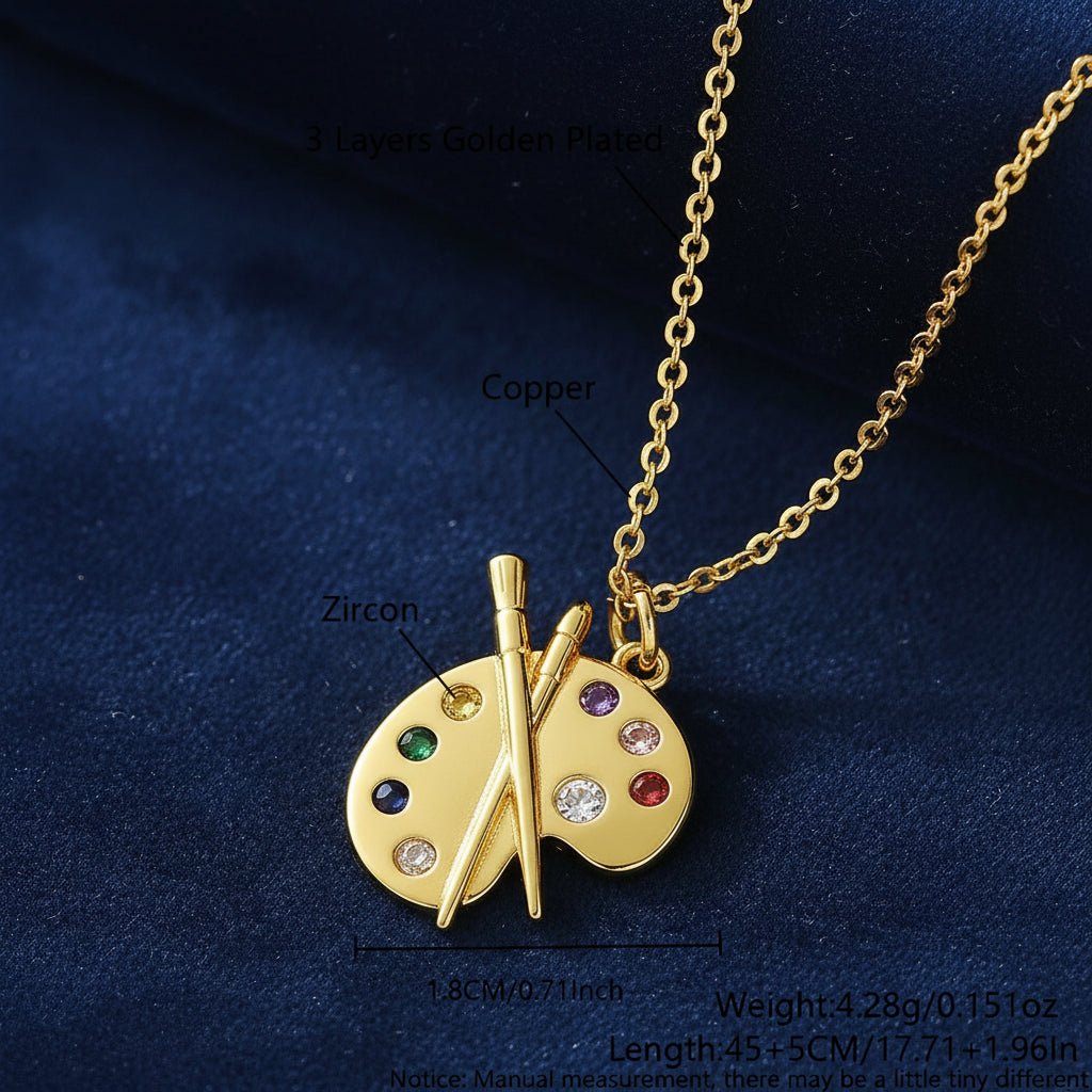 ARTLOOP Artistic Gemstone Palette Necklace
