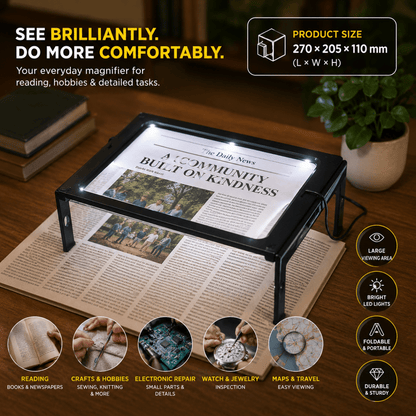 LENSHAVEN Hands-free Reading Magnifier