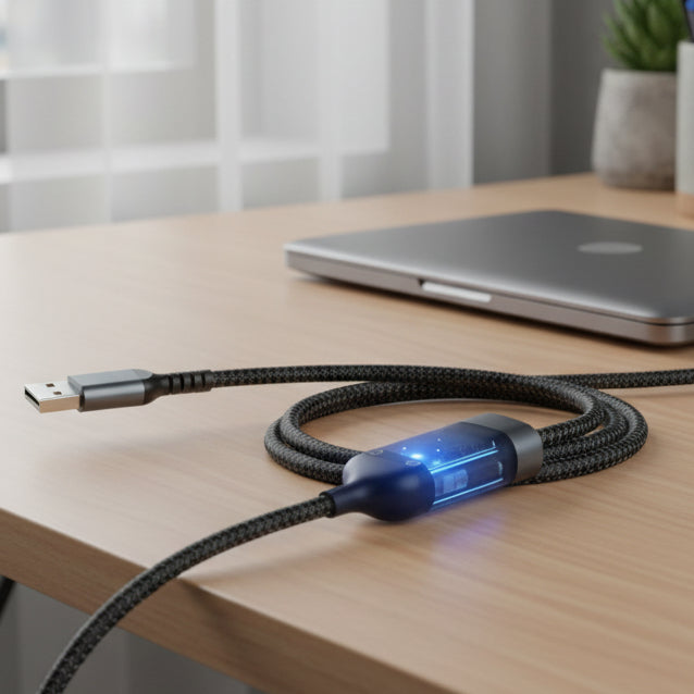 CHARGEGLOW Transparent LED Fast Charging Cable