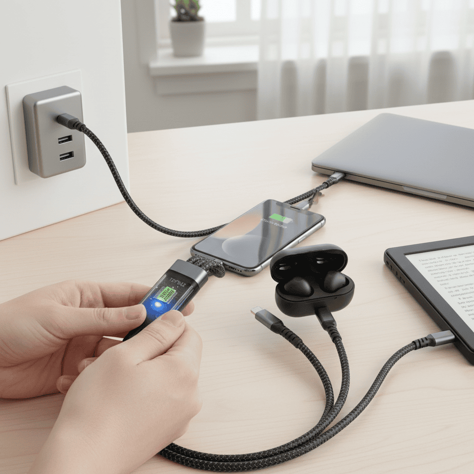 CHARGEGLOW Transparent LED Fast Charging Cable