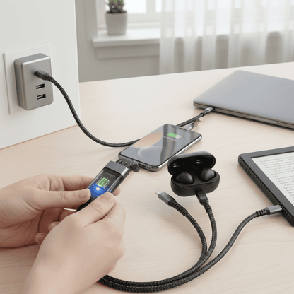 CHARGEGLOW Transparent LED Fast Charging Cable