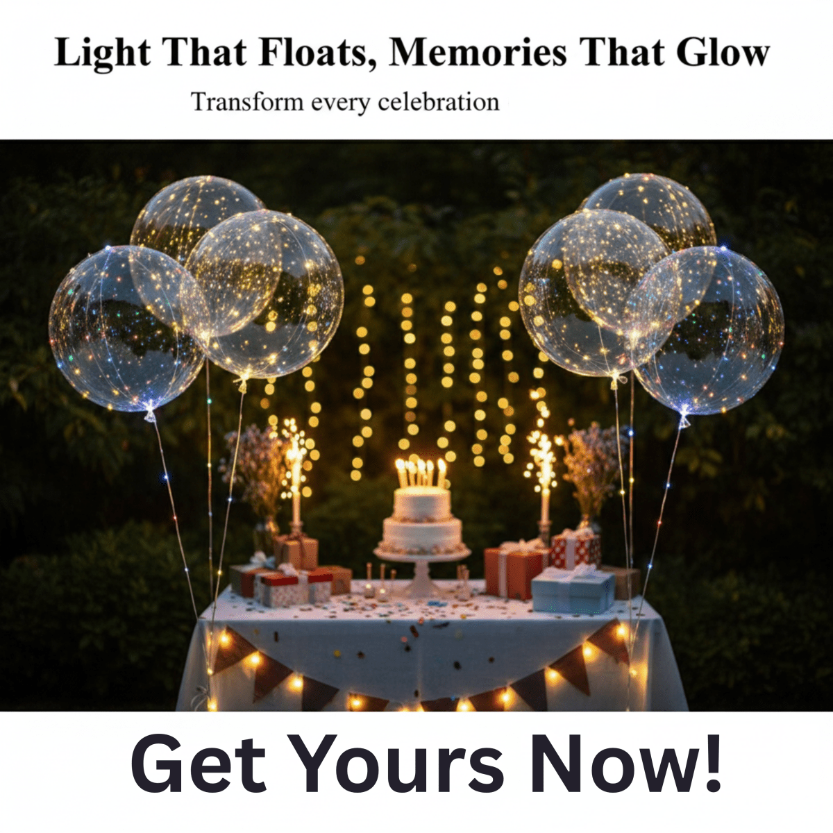 GLOWFEST Reusable LED Party Balloons