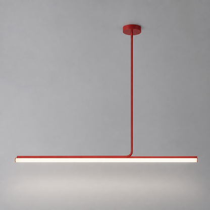 Minimalist Metal LED Long Tube Pendant Light