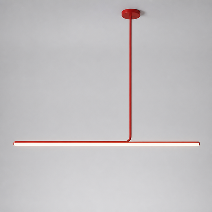 Minimalist Metal LED Long Tube Pendant Light