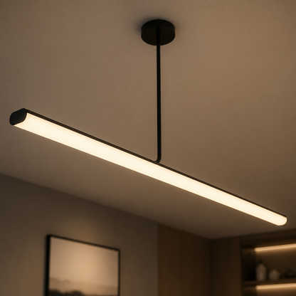 Minimalist Metal LED Long Tube Pendant Light
