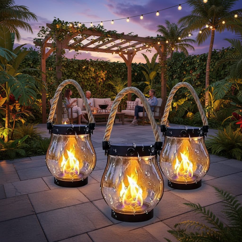 GARDENFLARE Hanging LED Lantern LED Warm Light