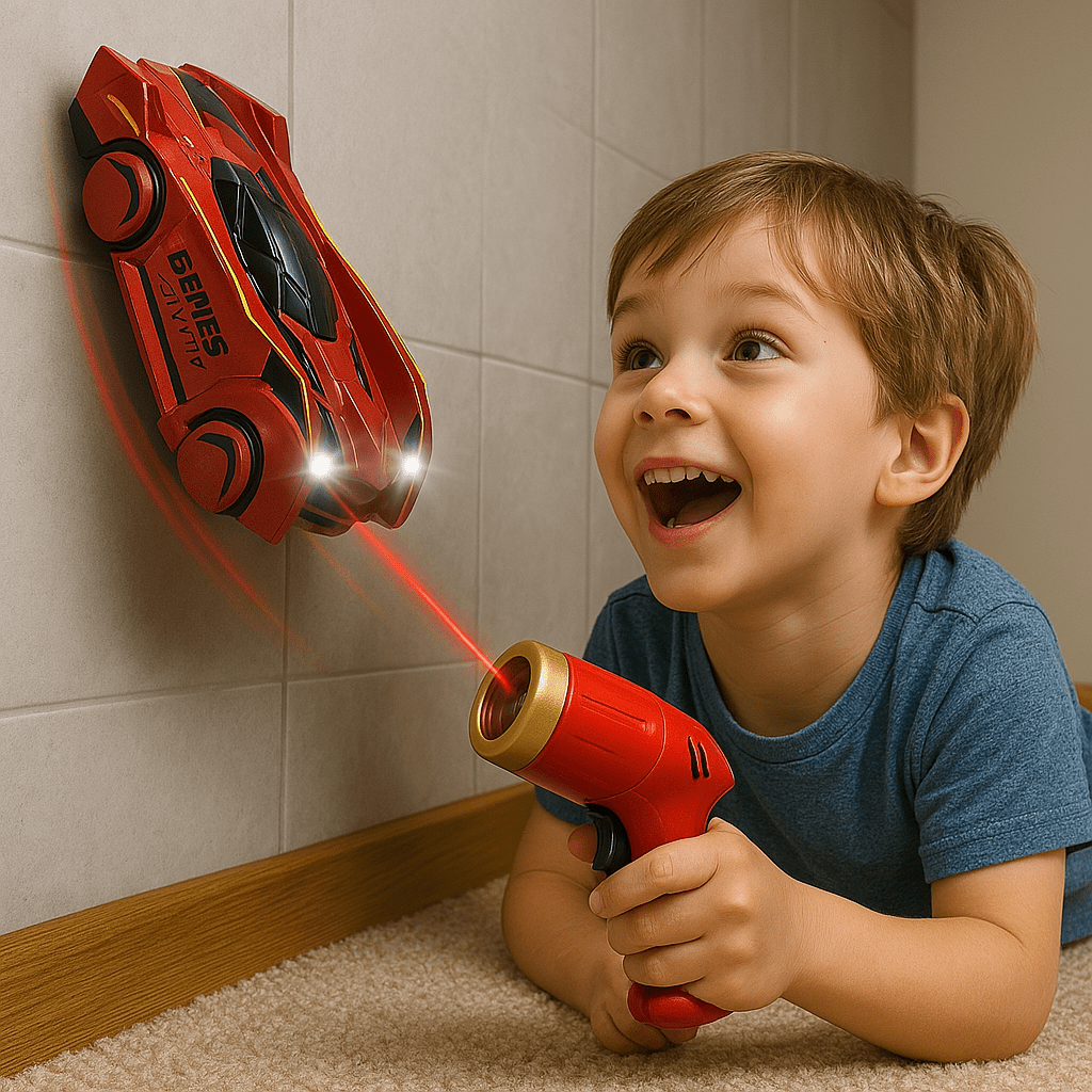 GRAVITYRACER Laser-controlled Wall-climbing RC Car