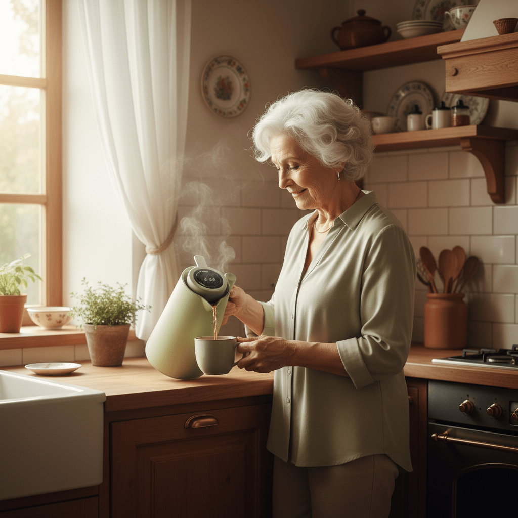 TEMPLUX Digital Thermos Flask Kitchen Space Saving