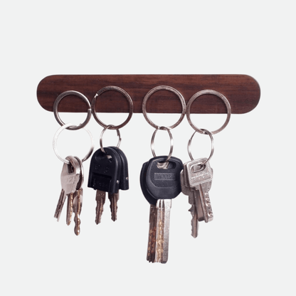RUSTEVA Magnetic Wooden Key Holder