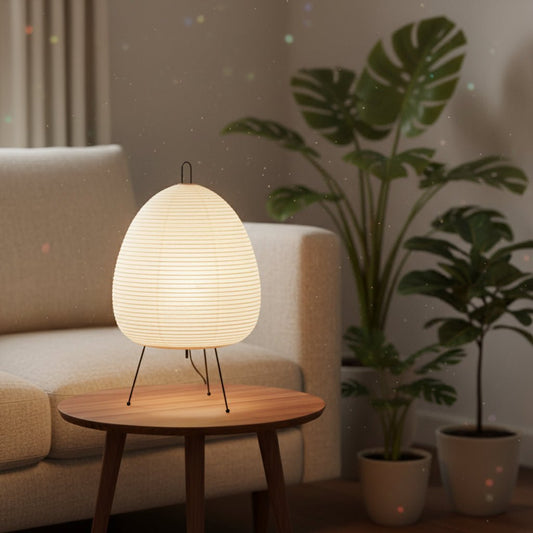 AKARILUX Rice Paper Table Lamp LED Warm Light