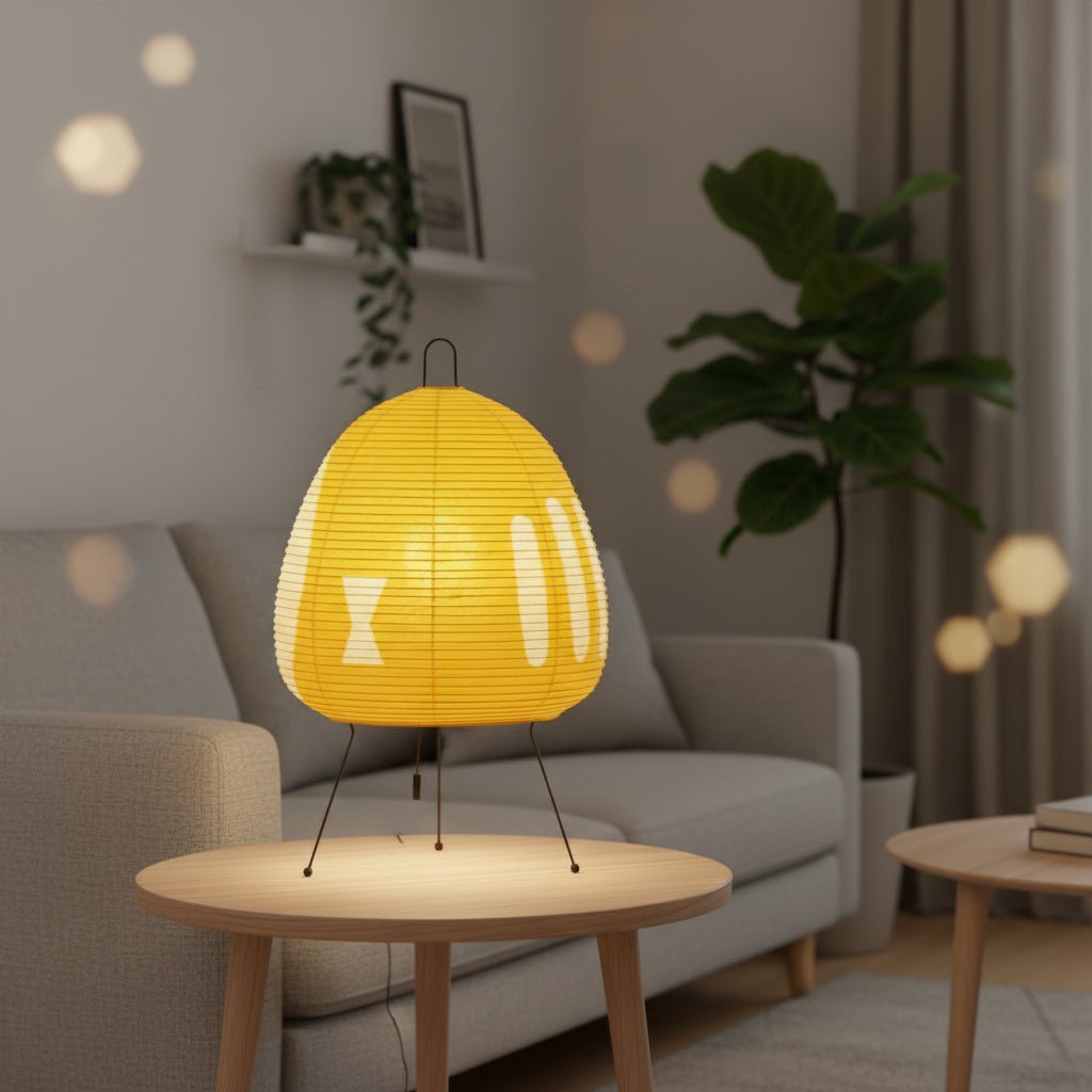 AKARILUX Rice Paper Table Lamp LED Warm Light