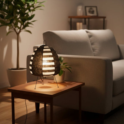 AKARILUX Rice Paper Table Lamp LED Warm Light