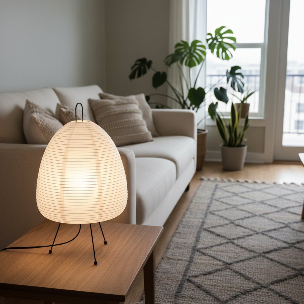 AKARILUX Rice Paper Table Lamp LED Warm Light