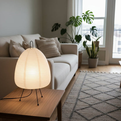 AKARILUX Rice Paper Table Lamp LED Warm Light