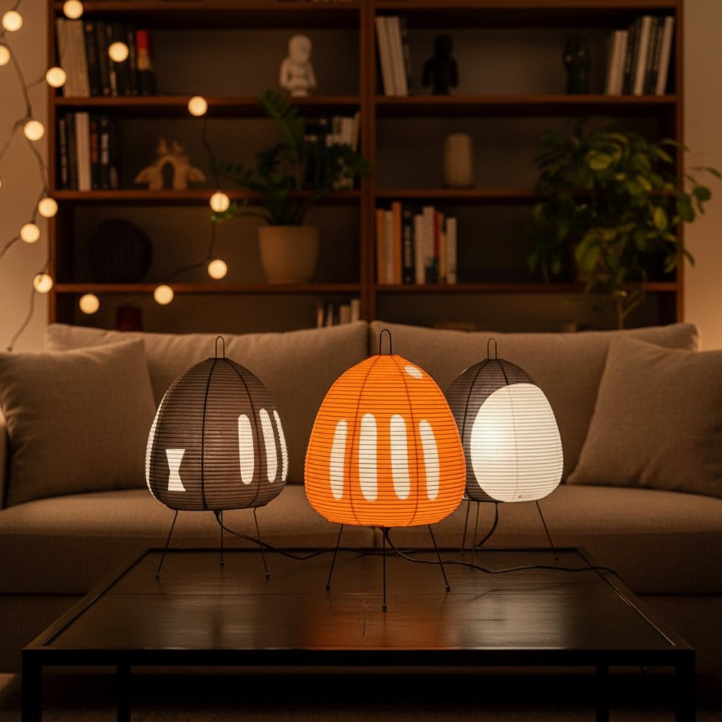 AKARILUX Rice Paper Table Lamp LED Warm Light