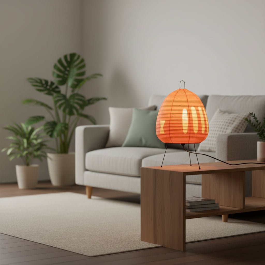 AKARILUX Rice Paper Table Lamp LED Warm Light